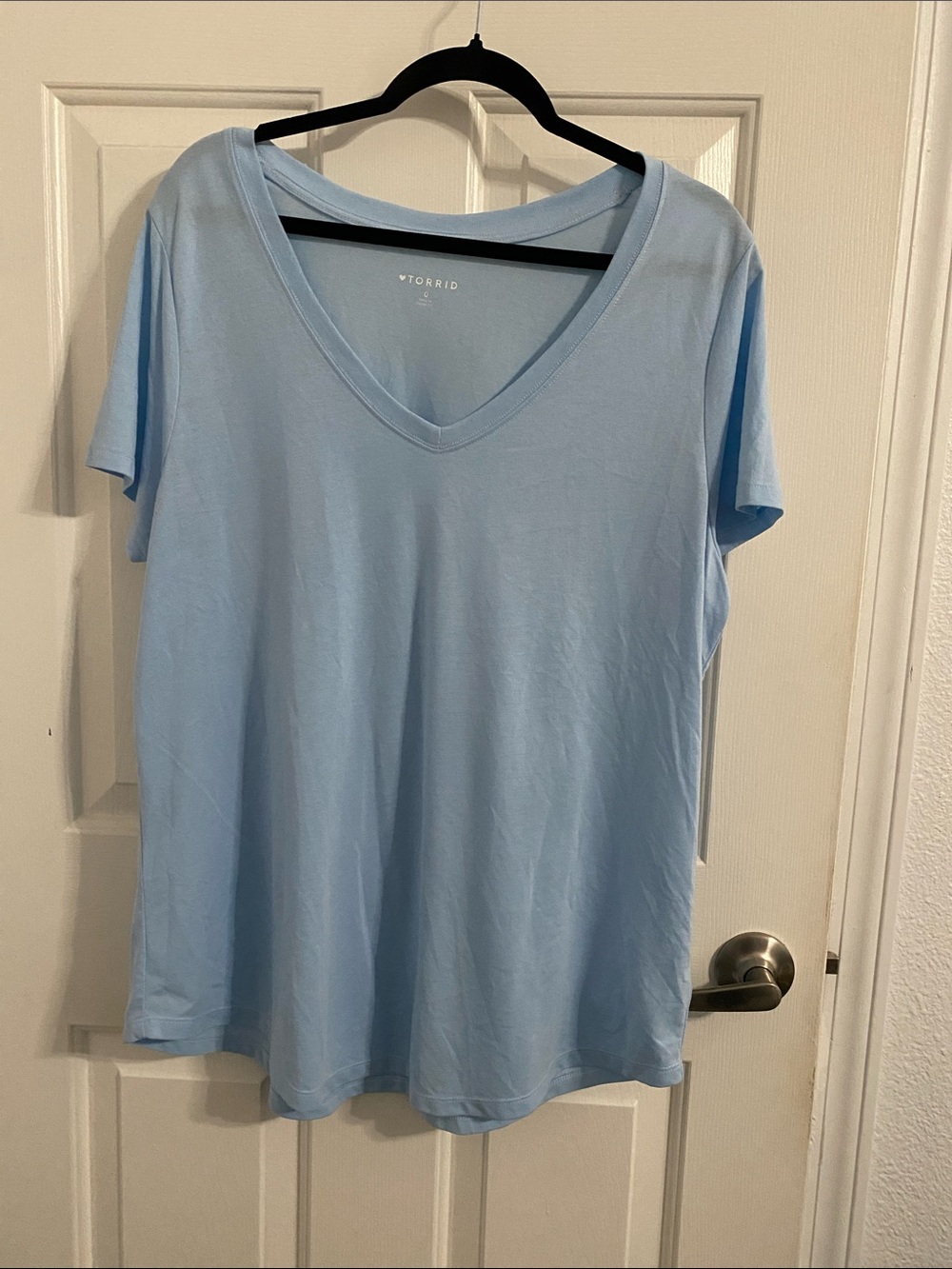 torrid Powder Blue V-Neck Short Sleeve Tee